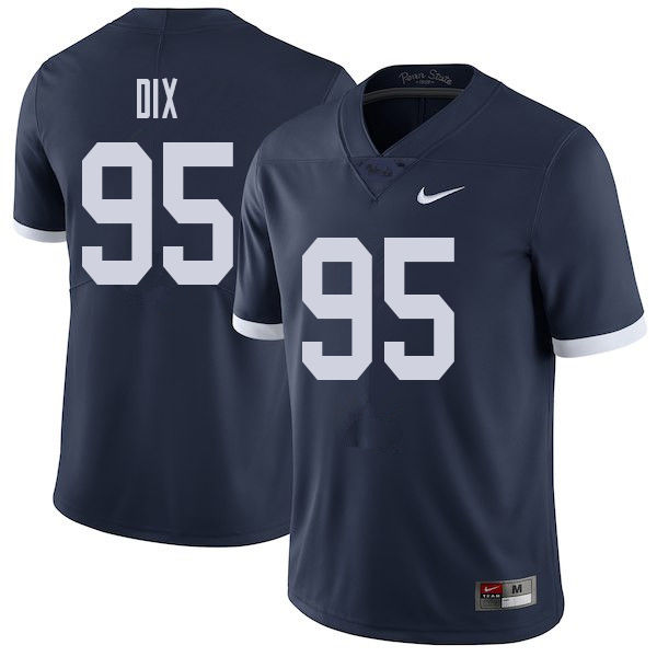 NCAA Nike Men's Penn State Nittany Lions Donnell Dix #95 College Football Authentic Throwback Navy Stitched Jersey BFY7498AT